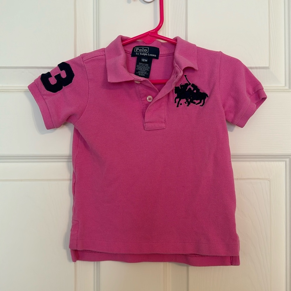 Polo Ralph Lauren Pink Polo 12M